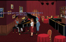 Lauren flirts with a piano player